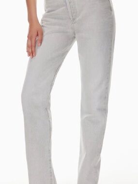Women's Light Gray Straight-Leg Jeans